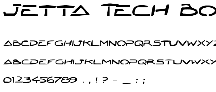 Jetta Tech Bold font